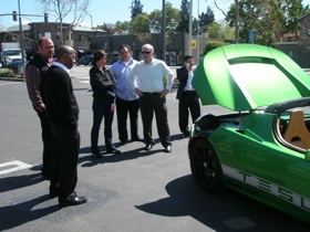 CEVT Students & Tesla electric car